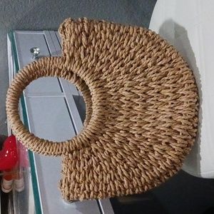 NWOT Straw Bag Crossbody